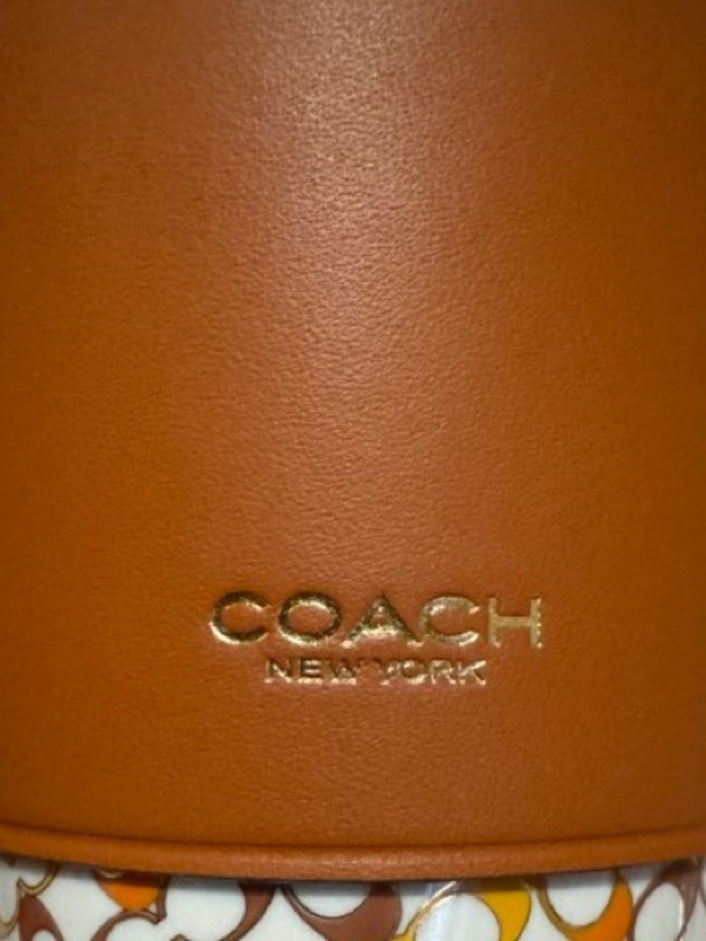 Coach CCT02 Signature Hot Lidded Cup (Brass/Toffee Multi) - NWOT - Picture 4 of 7